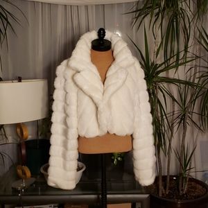 Vintage faux fur half coat